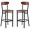 Flash Furniture Barstools - Walnut Wood Seat - Boomerang Back, PK 2 2-XU-DG6V6B-WAL-GG - alternate 4